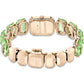Swarovski - Uhr Armband im Oktagon-Schliff, Grün, Champagne-vergoldetes Finish - CRYSTAL UNTERBERGER