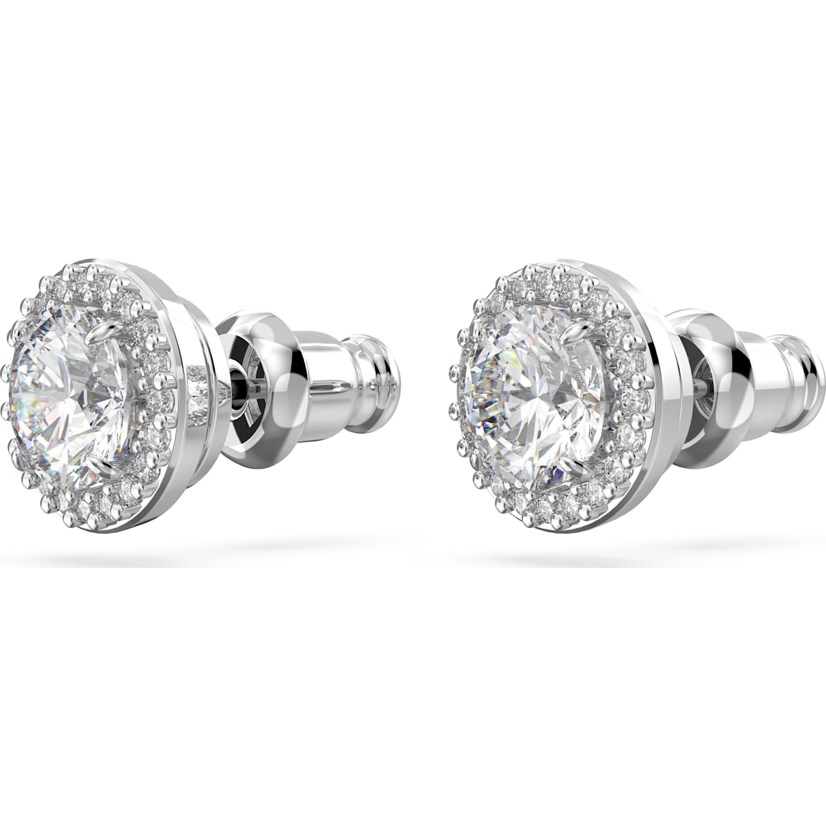 Swarovski - Constella Ohrstecker Rundschliff, Pavé, Weiß, Rhodiniert - CRYSTAL UNTERBERGER