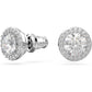 Swarovski - Constella Ohrstecker Rundschliff, Pavé, Weiß, Rhodiniert - CRYSTAL UNTERBERGER