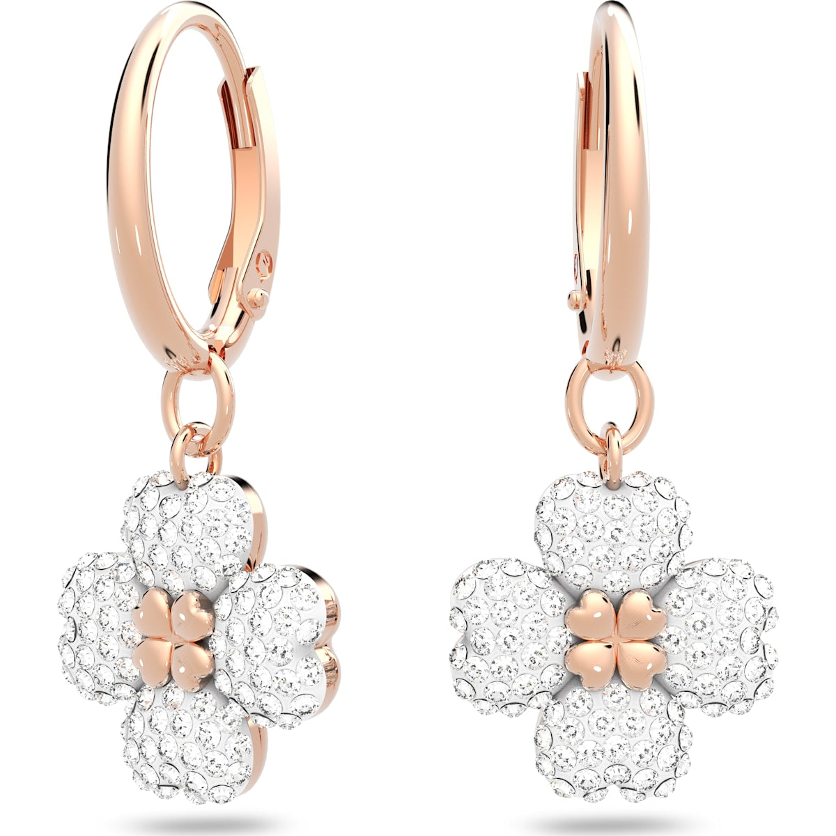 Swarovski - Latisha Kreolen Blume, Weiß, Roségold-Legierungsschicht - CRYSTAL UNTERBERGER