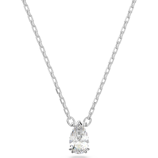Millenia Anhänger Tropfenschliff, Weiß, Rhodiniert - CRYSTAL UNTERBERGER