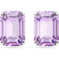 Swarovski - Millenia Ohrstecker Oktagon-Schliff, Violett, Rhodiniert - CRYSTAL UNTERBERGER