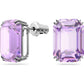 Swarovski - Millenia Ohrstecker Oktagon-Schliff, Violett, Rhodiniert - CRYSTAL UNTERBERGER