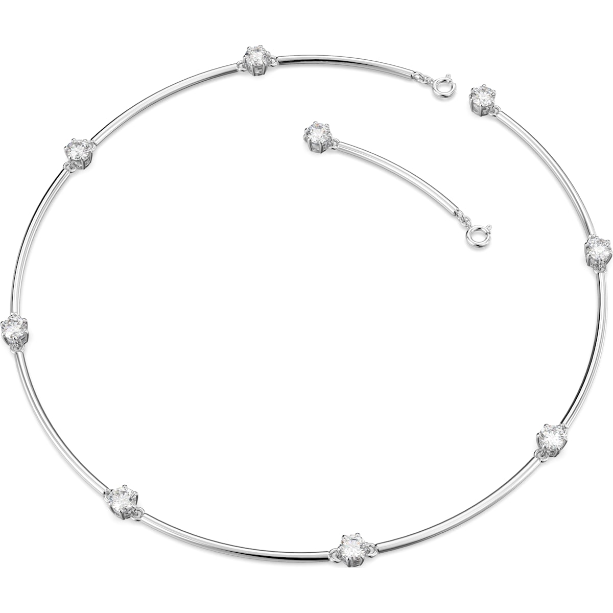 Swarovski - Constella Halskette Rundschliff, Weiß, Rhodiniert - CRYSTAL UNTERBERGER