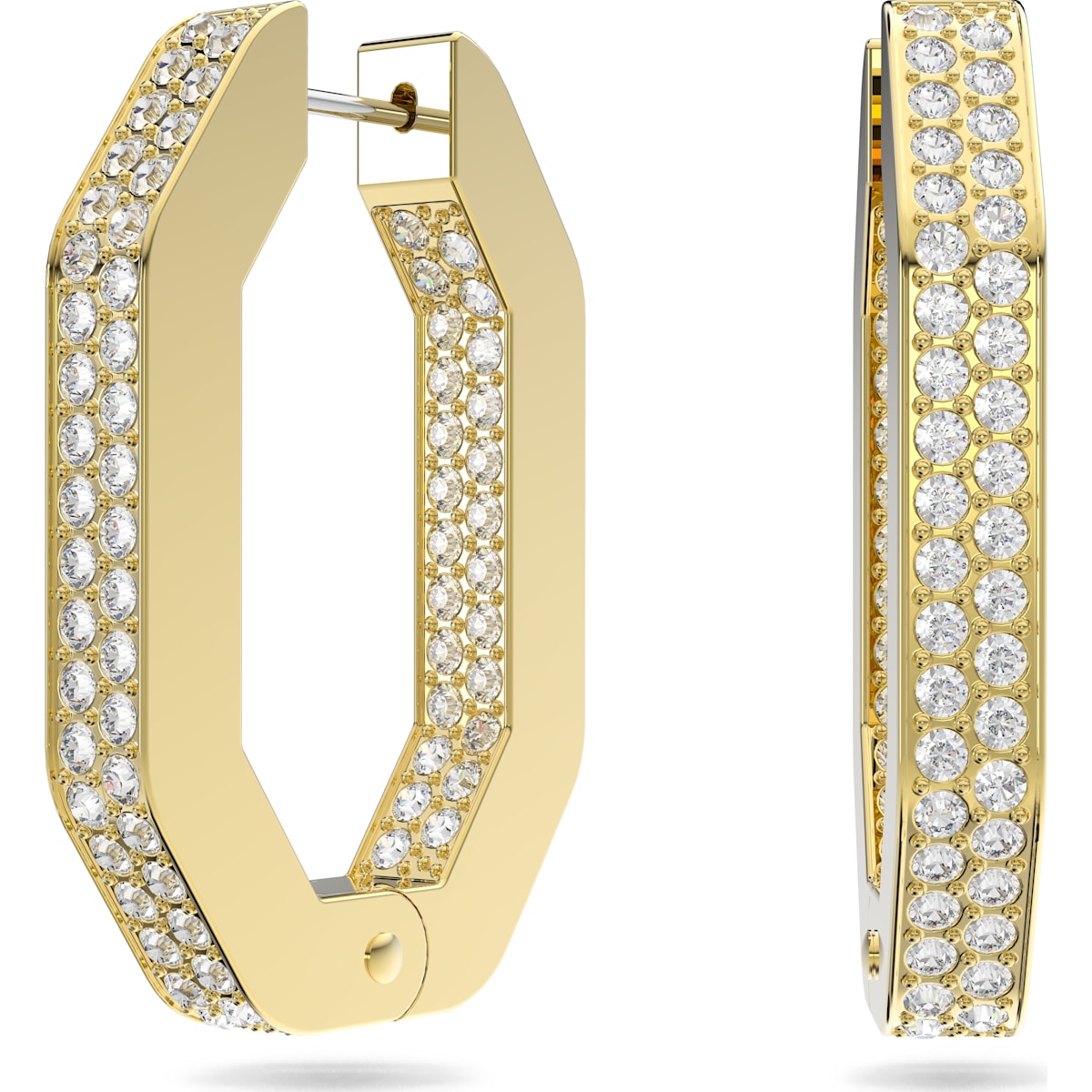 Swarovski - Dextera Kreolen Oktagon, Pavé, Mittel - CRYSTAL UNTERBERGER