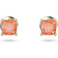 Swarovski - Stilla Ohrstecker, Kissenschliff, Orange, Goldlegierungsschicht - CRYSTAL UNTERBERGER