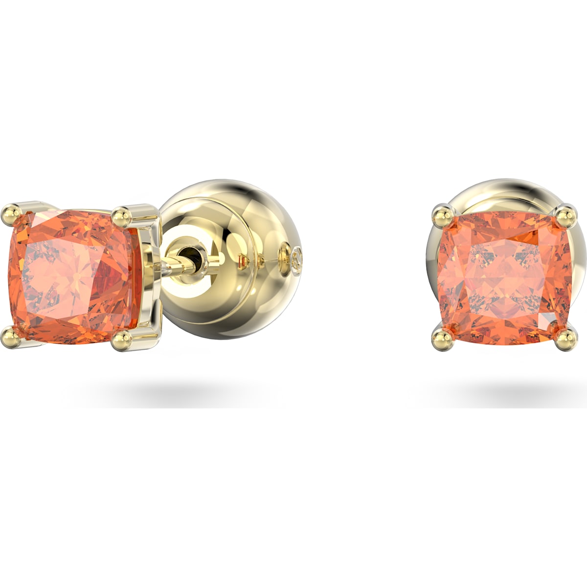 Swarovski - Stilla Ohrstecker, Kissenschliff, Orange, Goldlegierungsschicht - CRYSTAL UNTERBERGER