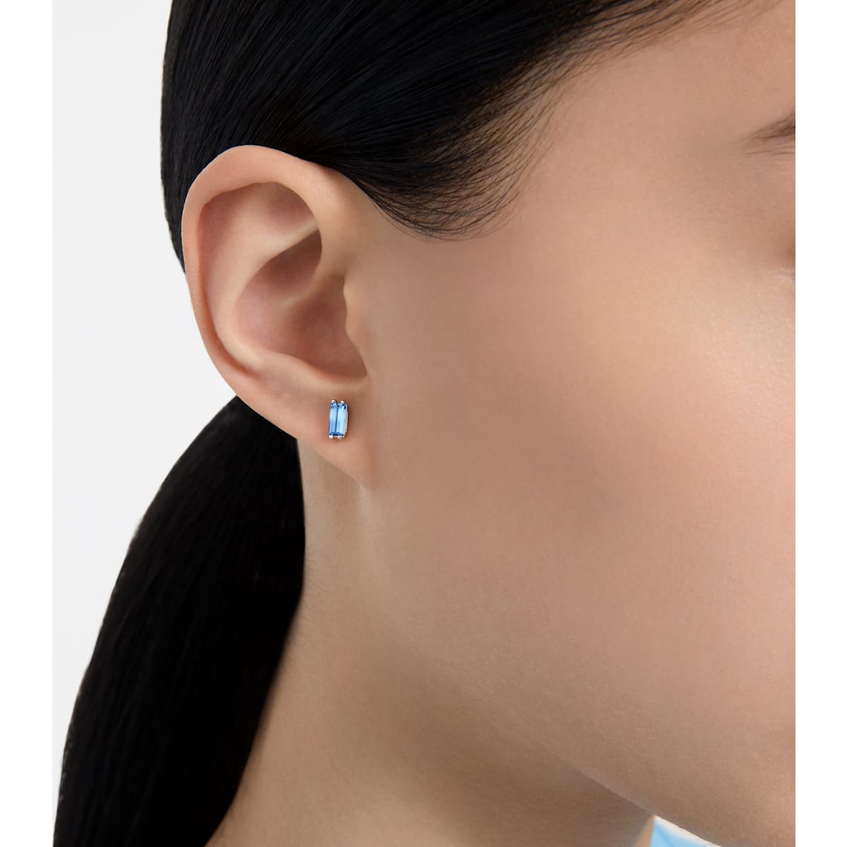 Stilla Ohrstecker, Blau, Rhodiniert - CRYSTAL UNTERBERGER