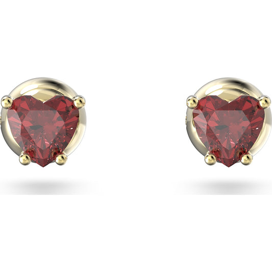 Stilla Ohrstecker, Herz, Rot, Goldlegierungsschicht - CRYSTAL UNTERBERGER