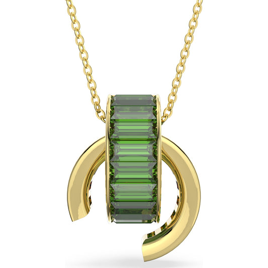 Matrix Anhänger, Baguette-Schliff, Grün, Goldlegierungsschicht - CRYSTAL UNTERBERGER