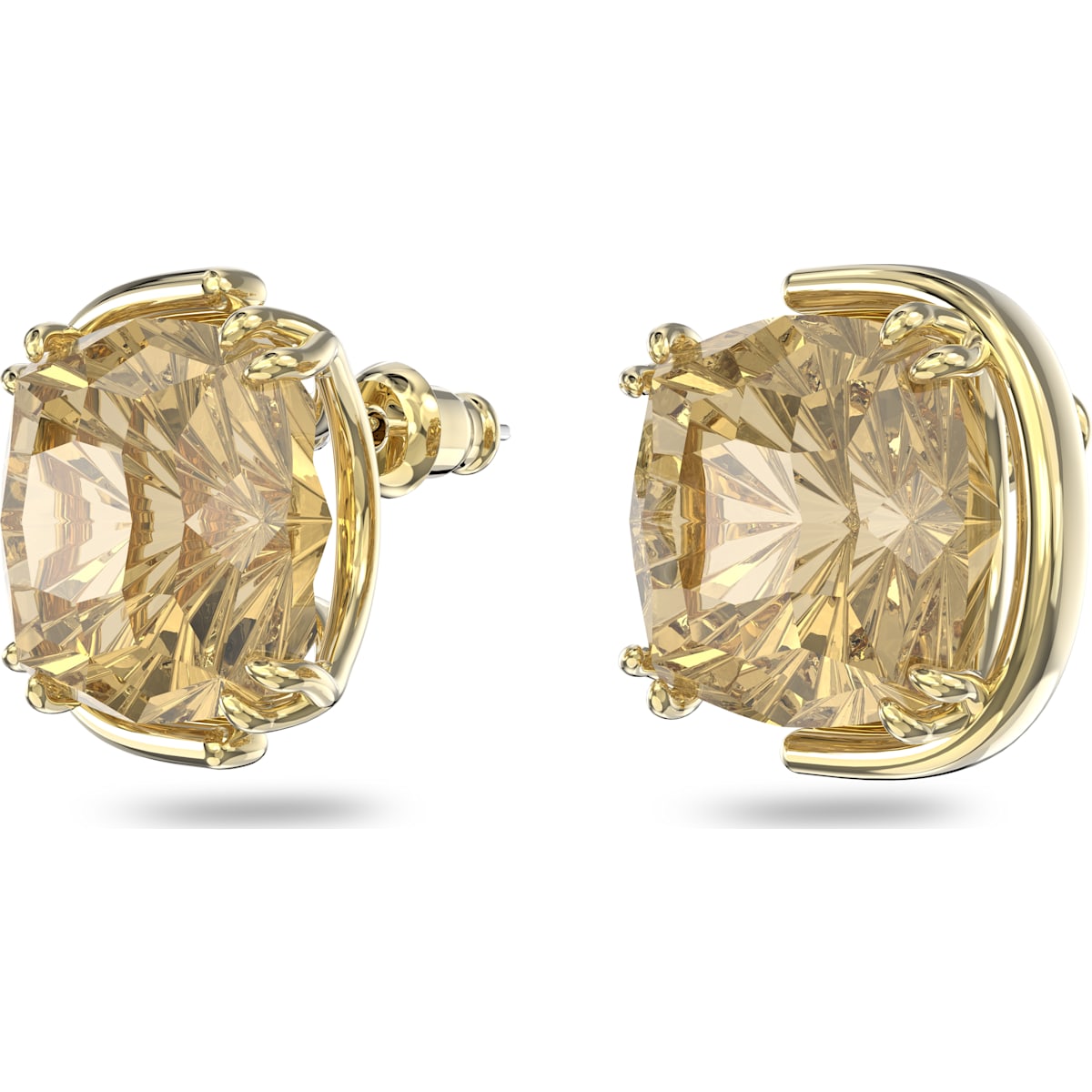 Swarovski - Harmonia Ohrstecker Kissenschliff, Goldfarben, Goldlegierungsschicht - CRYSTAL UNTERBERGER