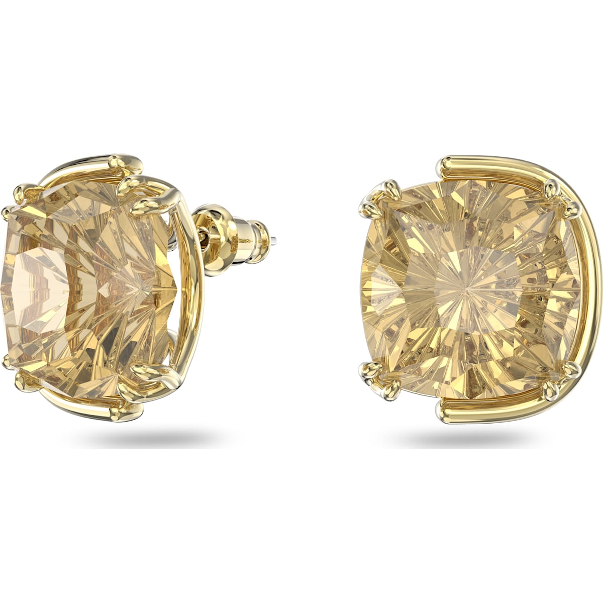 Swarovski - Harmonia Ohrstecker Kissenschliff, Goldfarben, Goldlegierungsschicht - CRYSTAL UNTERBERGER