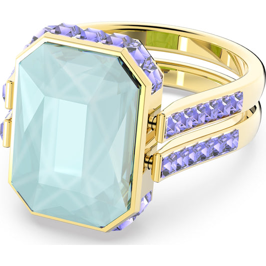 Orbita Ring, Oktagon-Schliff, Mehrfarbig, Goldlegierungsschicht - CRYSTAL UNTERBERGER