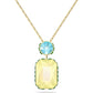 Swarovski - Orbita Anhänger, Oktagon-Schliff, Mehrfarbig, Goldlegierungsschicht - CRYSTAL UNTERBERGER