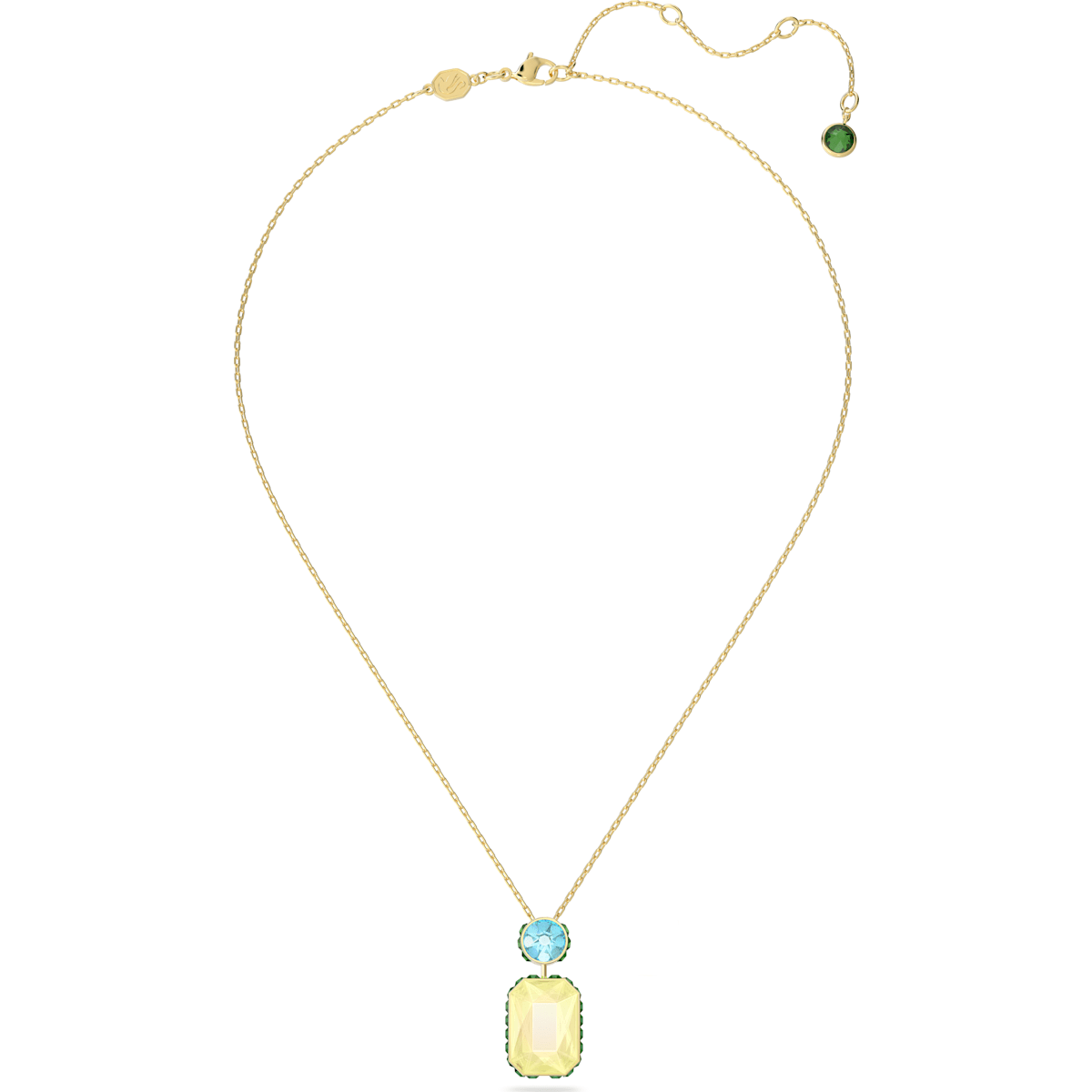 Swarovski - Orbita Anhänger, Oktagon-Schliff, Mehrfarbig, Goldlegierungsschicht - CRYSTAL UNTERBERGER