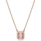 Swarovski - Millenia Halskette Oktagon-Schliff, Violett, Roségold-Legierungsschicht - CRYSTAL UNTERBERGER