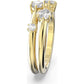 Swarovski - Constella Ring, Set (2), Rundschliff, Weiß, Goldlegierungsschicht - CRYSTAL UNTERBERGER