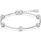 Swarovski - Constella Armreif Rundschliff, Weiß, Rhodiniert - CRYSTAL UNTERBERGER