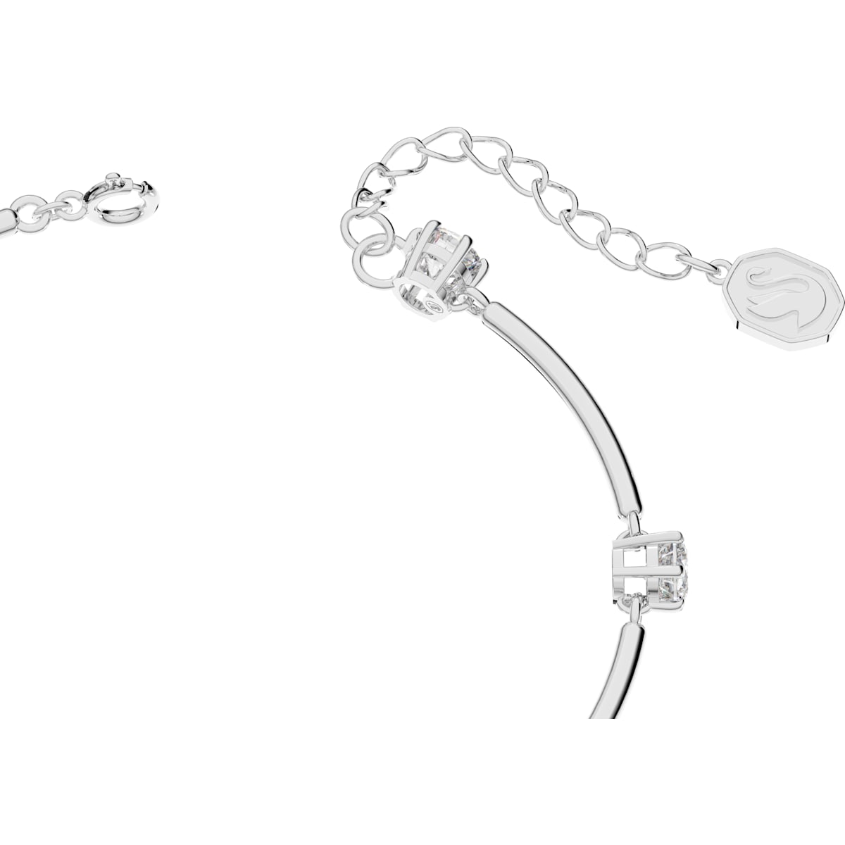 Swarovski - Constella Armreif Rundschliff, Weiß, Rhodiniert - CRYSTAL UNTERBERGER