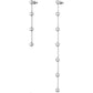 Swarovski - Constella Drop-Ohrhänger Asymmetrisches Design, Weiß, Rhodiniert - CRYSTAL UNTERBERGER