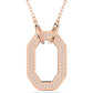 Swarovski - Dextera Anhänger Achteckform, Pavé, Weiß, Roségold-Legierungsschicht - CRYSTAL UNTERBERGER