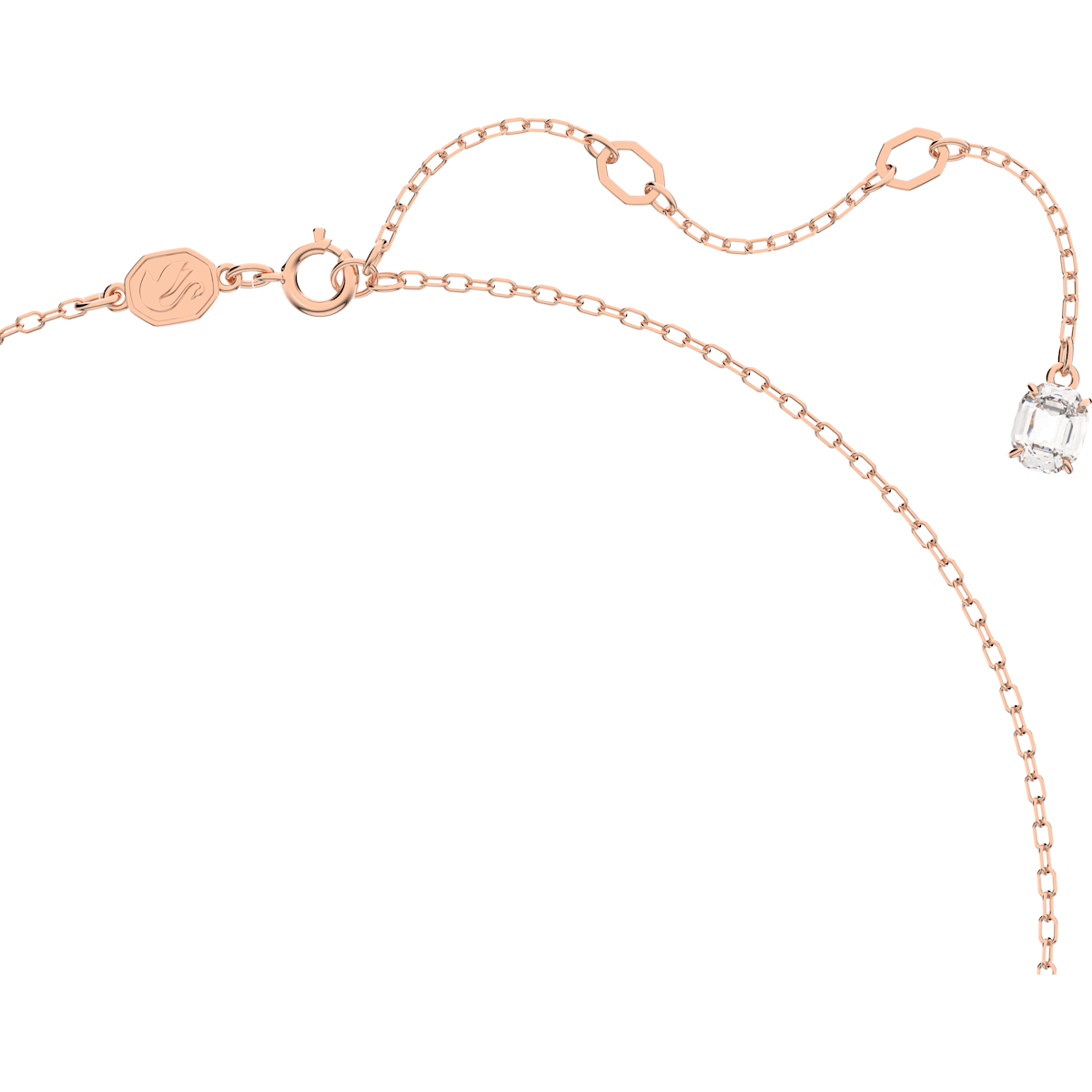 Swarovski - Dextera Anhänger Achteckform, Pavé, Weiß, Roségold-Legierungsschicht - CRYSTAL UNTERBERGER