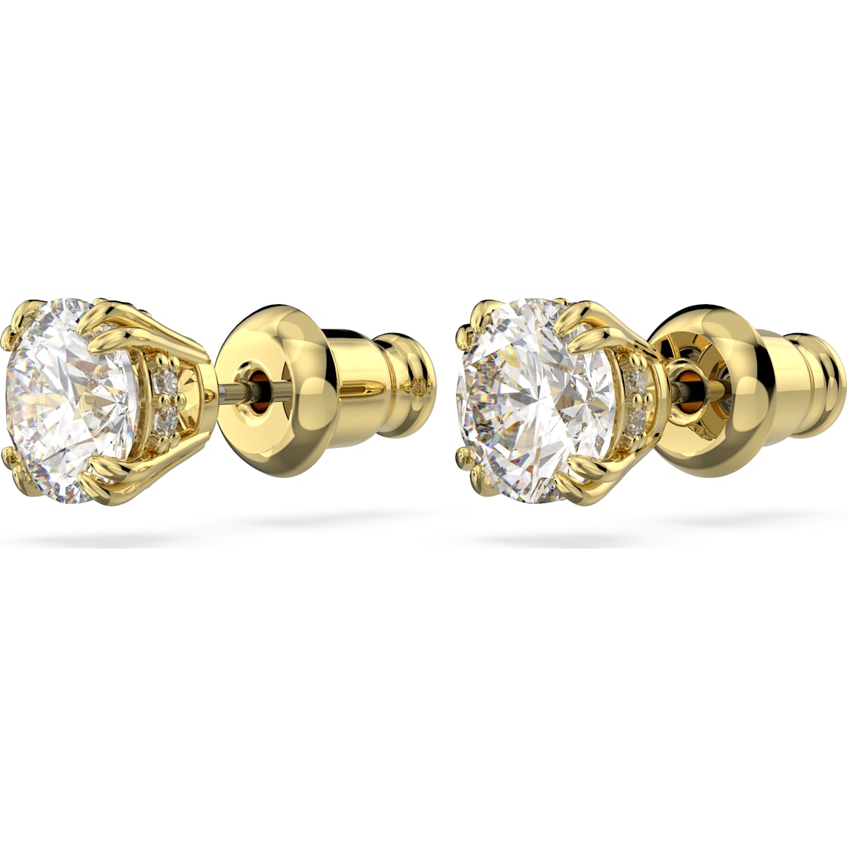 Swarovski - Constella Ohrstecker Rundschliff, Weiß, Goldlegierungsschicht - CRYSTAL UNTERBERGER