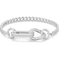 Dextera Armband Pavé, Gemischte Glieder, Weiß, Rhodiniert - CRYSTAL UNTERBERGER