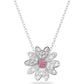 Swarovski - Eternal Flower Anhänger Blume, Rosa, Metallmix - CRYSTAL UNTERBERGER