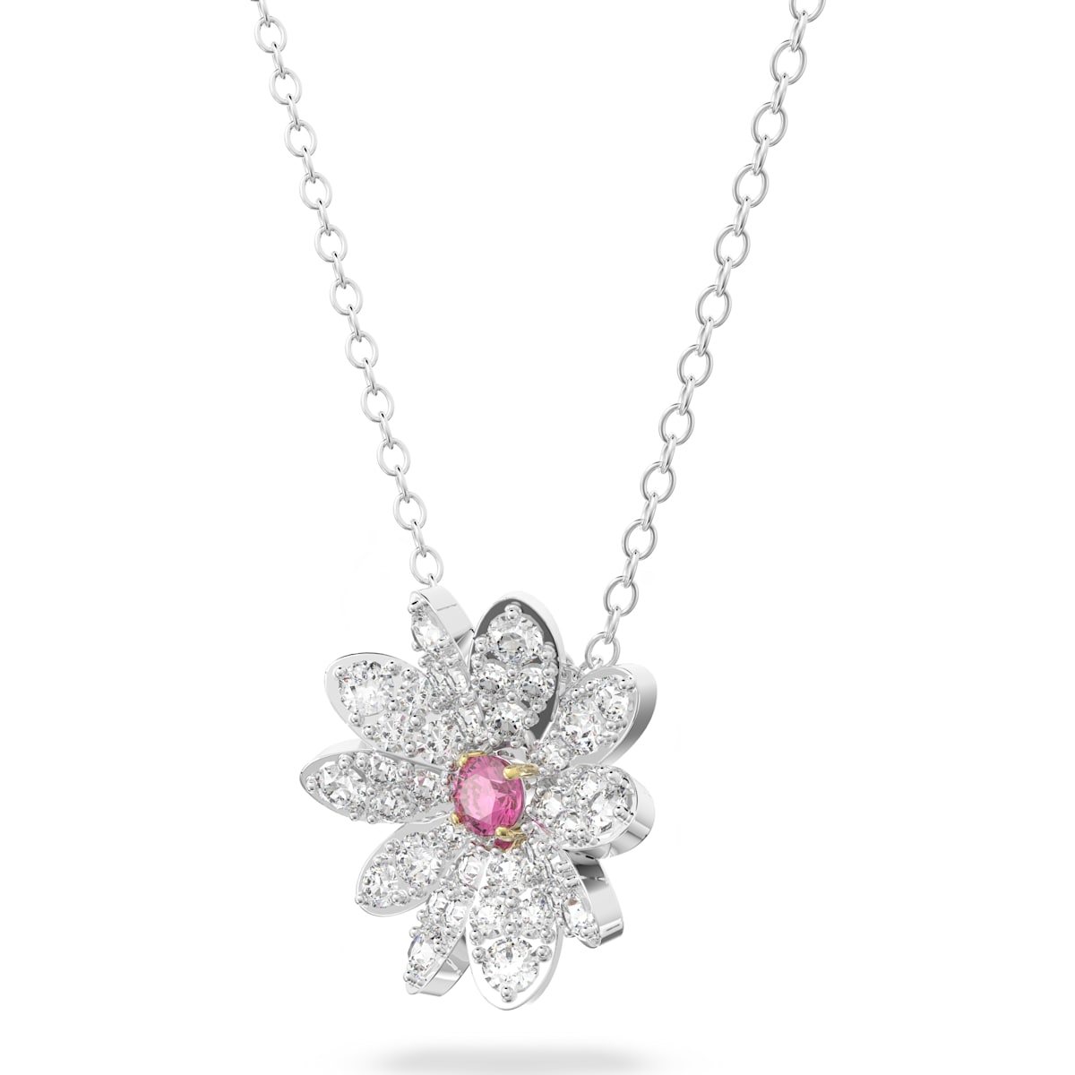 Swarovski - Eternal Flower Anhänger Blume, Rosa, Metallmix - CRYSTAL UNTERBERGER