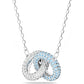 Swarovski - Stone Halskette Blau, Rhodiniert - CRYSTAL UNTERBERGER