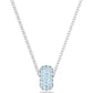 Swarovski - Stone Anhänger Blau, Rhodiniert - CRYSTAL UNTERBERGER