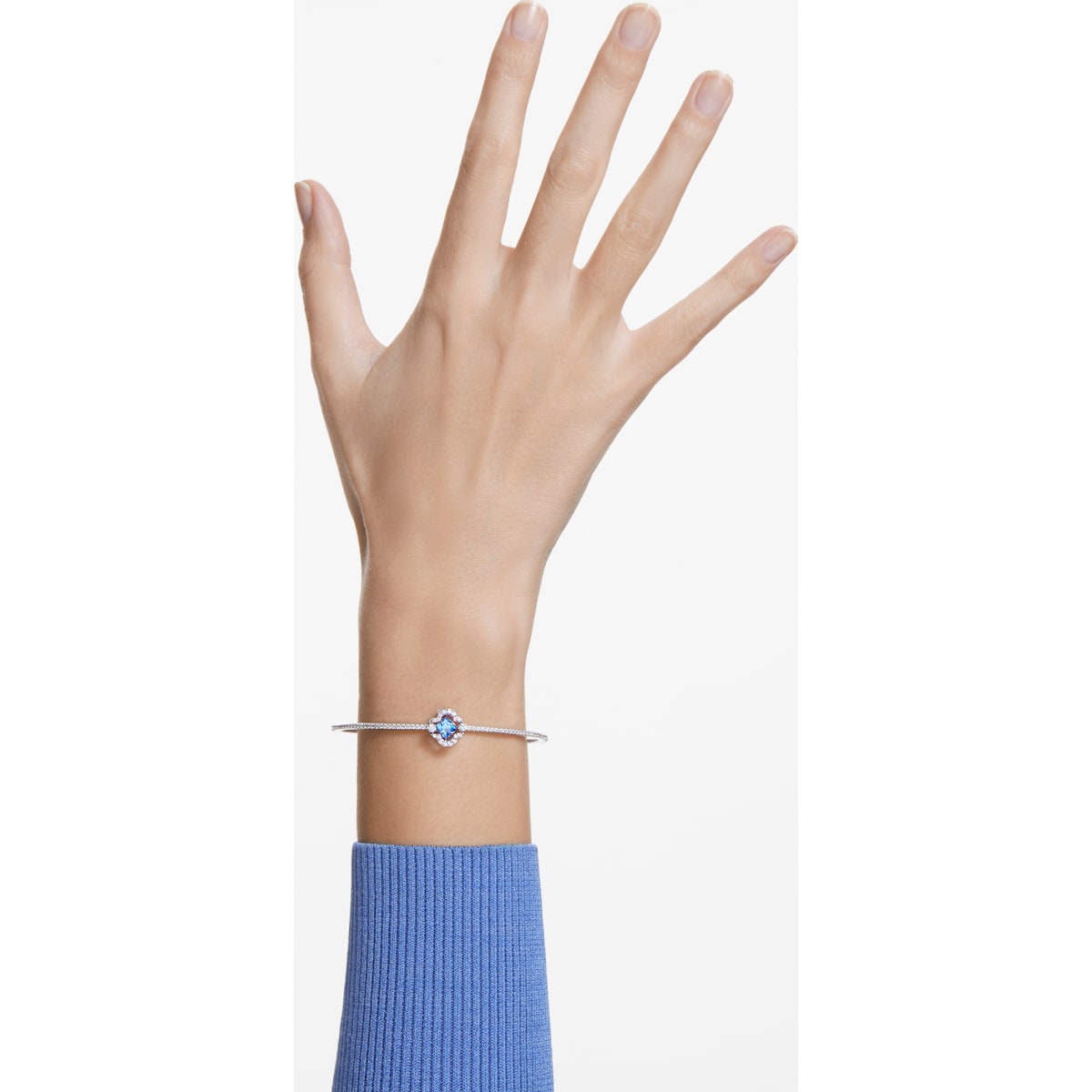 Swarovski - Swarovski Sparkling Dance Armreif Blau, Rhodiniert - CRYSTAL UNTERBERGER