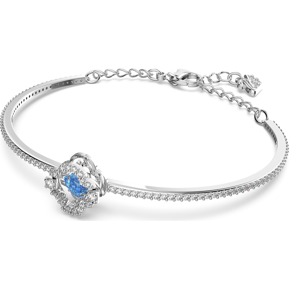 Swarovski - Swarovski Sparkling Dance Armreif Blau, Rhodiniert - CRYSTAL UNTERBERGER