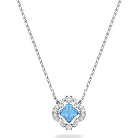 Swarovski - Sparkling Dance Halskette Blau, Rhodiniert - CRYSTAL UNTERBERGER