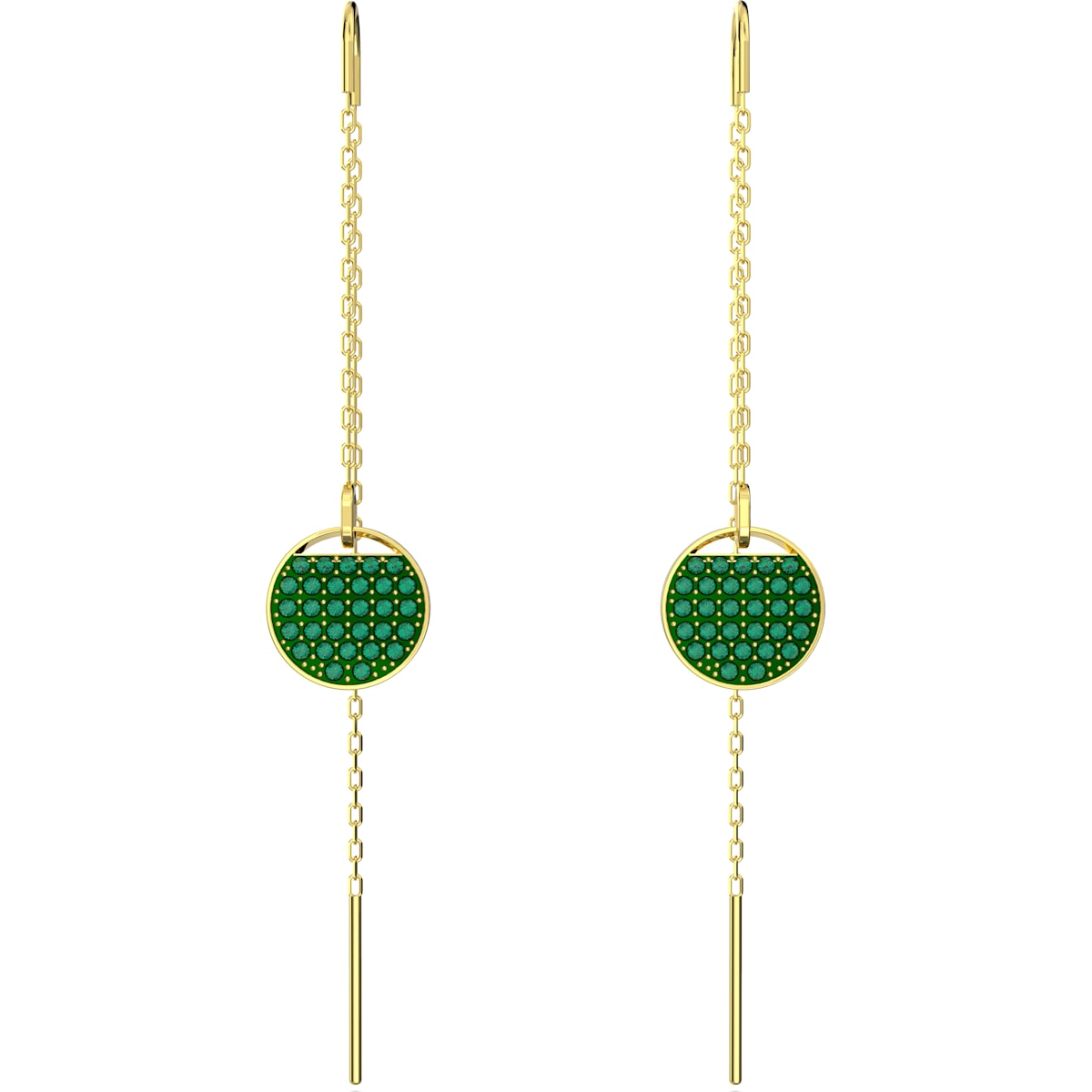 Swarovski - Ginger Drop-Ohrhänger Grün, Goldlegierungsschicht - CRYSTAL UNTERBERGER