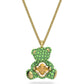 Swarovski - Teddy Anhänger Grün, Goldlegierungsschicht - CRYSTAL UNTERBERGER