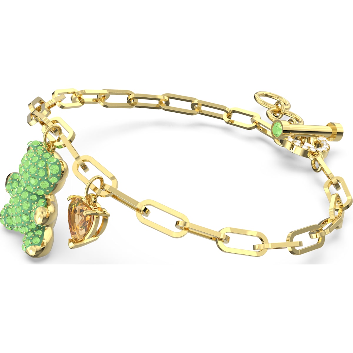 Swarovski - Teddy Armband Grün, Goldlegierungsschicht - CRYSTAL UNTERBERGER