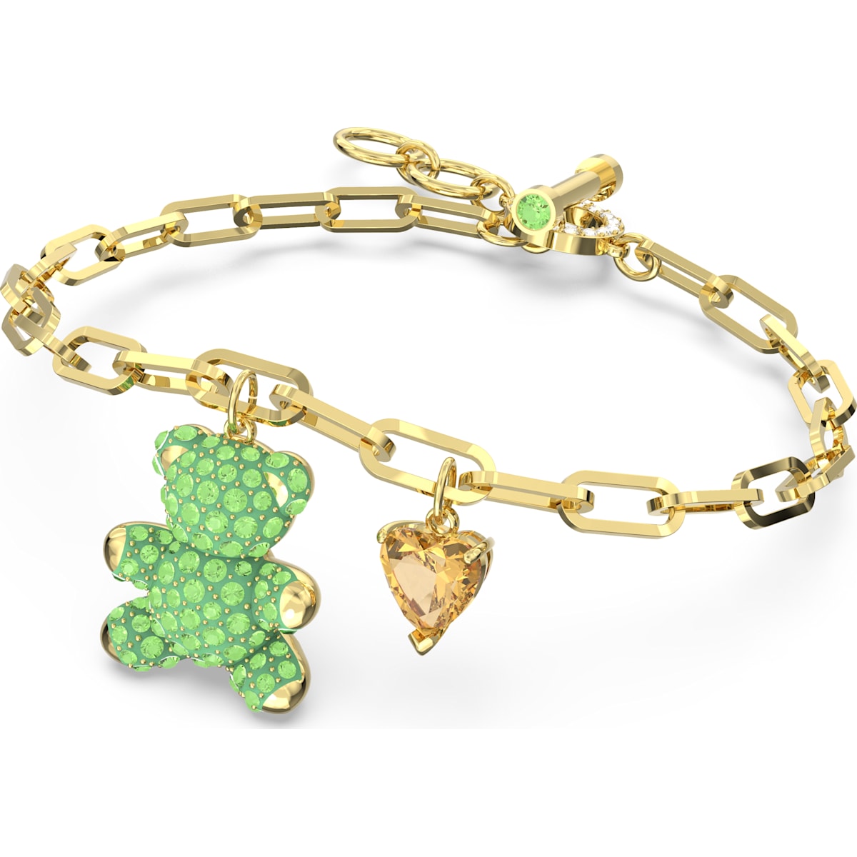 Swarovski - Teddy Armband Grün, Goldlegierungsschicht - CRYSTAL UNTERBERGER