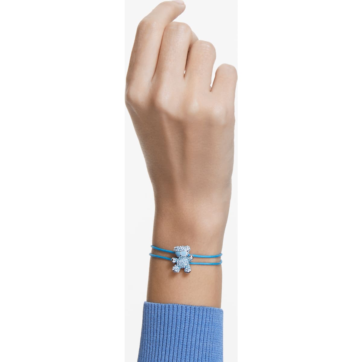 Swarovski - Teddy Armband Blau, Rhodiniert - CRYSTAL UNTERBERGER