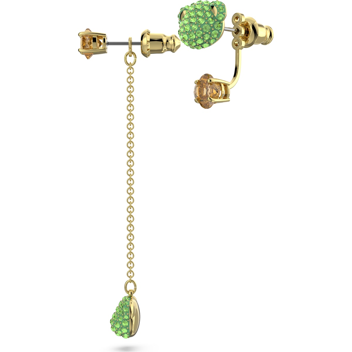 Swarovski - Teddy Ohrringe Mehrfarbig, Goldlegierungsschicht - CRYSTAL UNTERBERGER