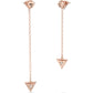 Swarovski - Ortyx Drop-Ohrhänger Trilliant-Schliff, Asymmetrisches Design - CRYSTAL UNTERBERGER