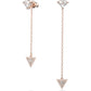 Swarovski - Ortyx Drop-Ohrhänger Trilliant-Schliff, Asymmetrisches Design - CRYSTAL UNTERBERGER