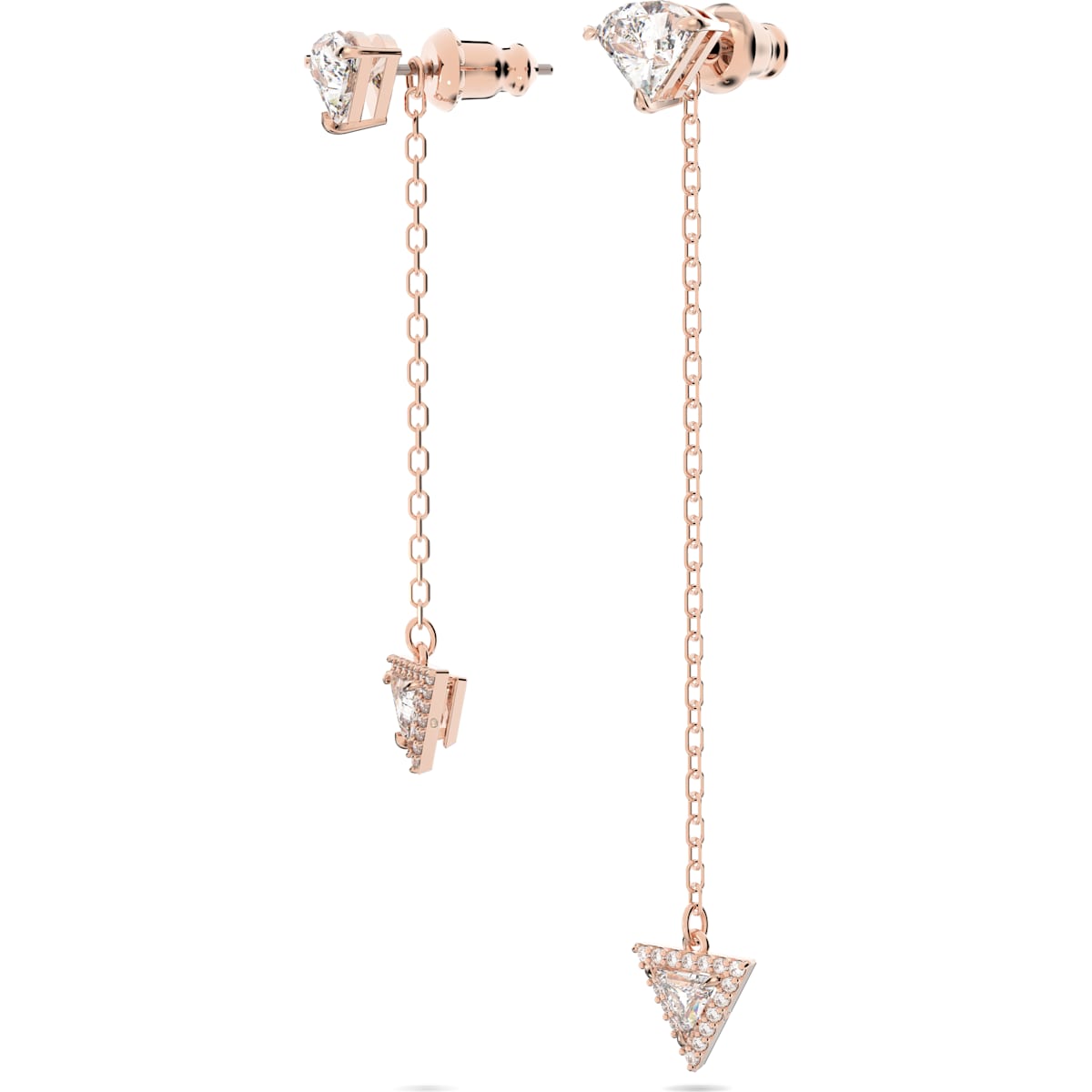 Swarovski - Ortyx Drop-Ohrhänger Trilliant-Schliff, Asymmetrisches Design - CRYSTAL UNTERBERGER