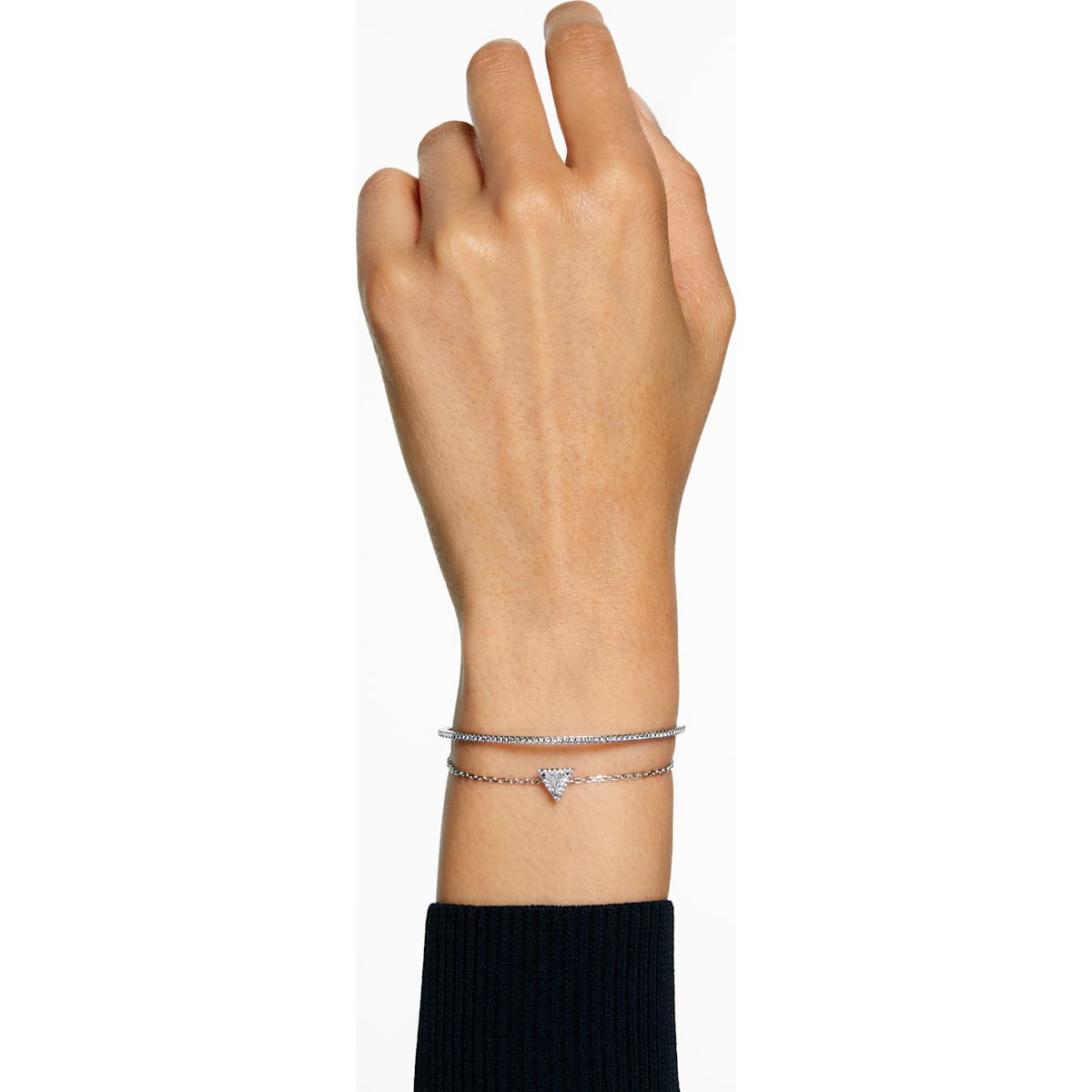 Swarovski - Ortyx Armband Trilliant-Schliff, Weiß, Rhodiniert - CRYSTAL UNTERBERGER