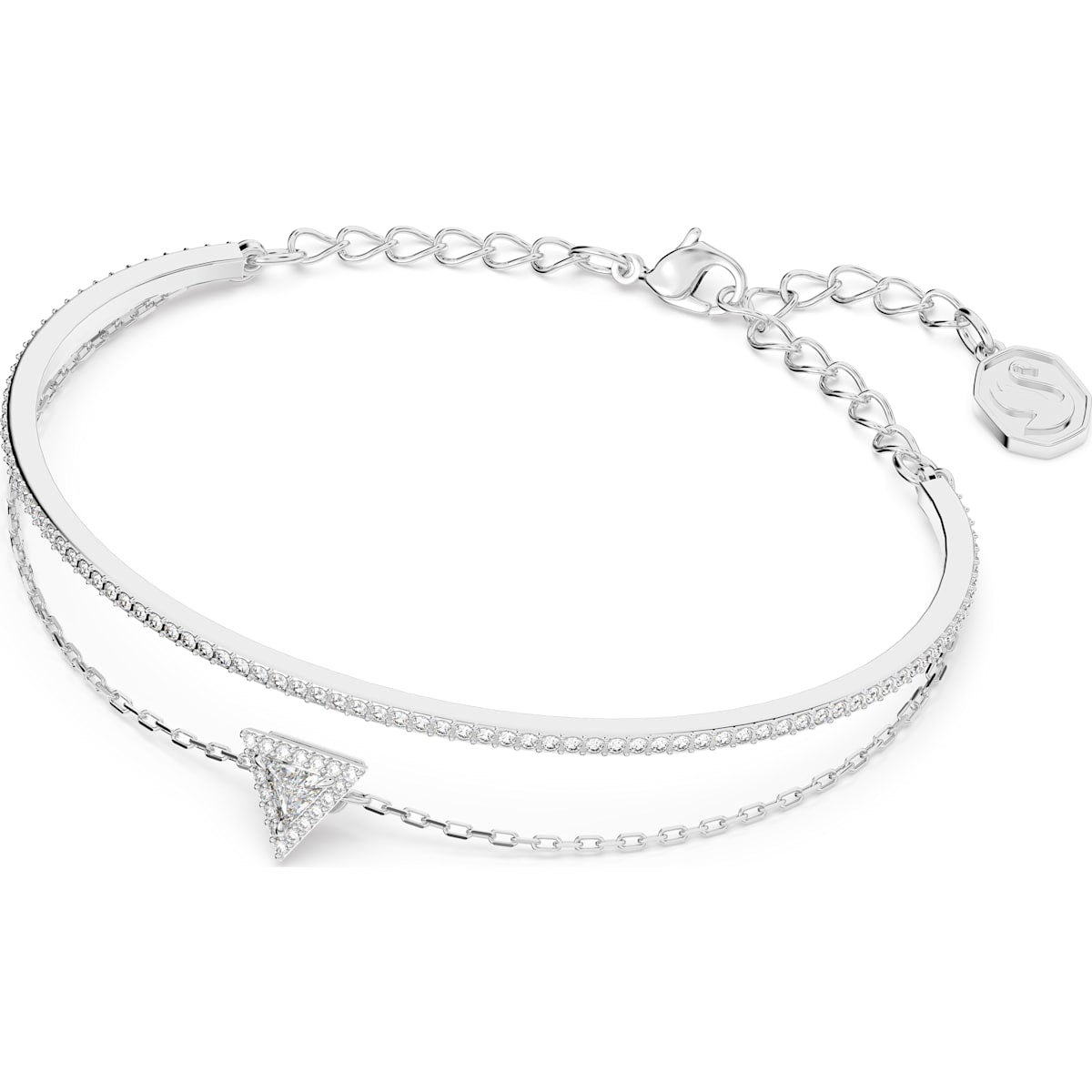 Swarovski - Ortyx Armband Trilliant-Schliff, Weiß, Rhodiniert - CRYSTAL UNTERBERGER