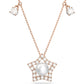 Stella Halskette, Kristallperlen, Stern, Weiß, Roségold-Legierungsschicht - CRYSTAL UNTERBERGER