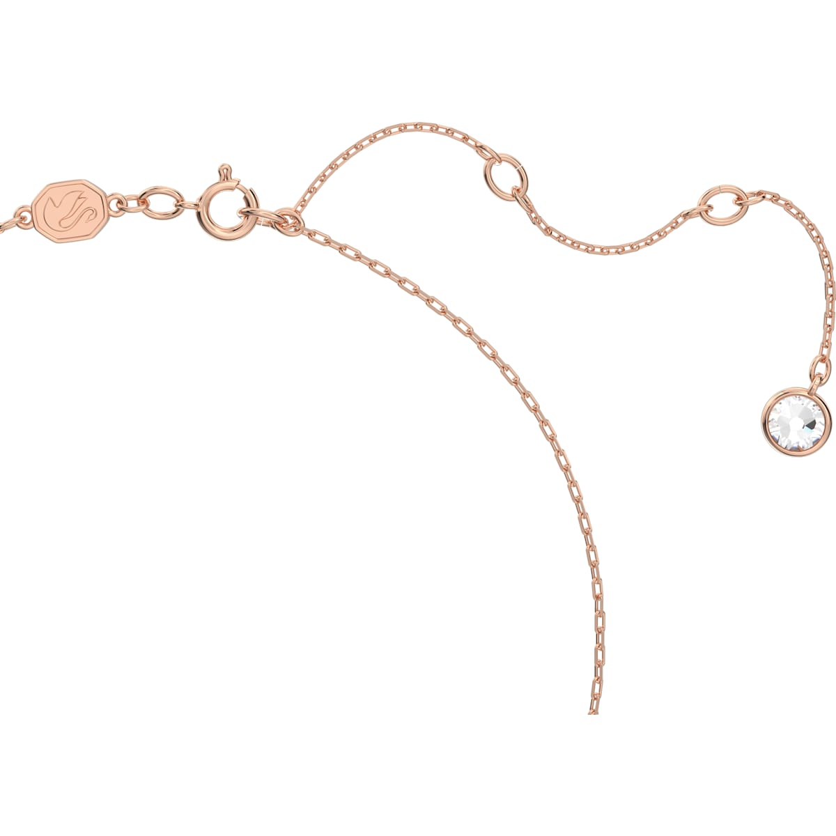 Stella Halskette, Kristallperlen, Stern, Weiß, Roségold-Legierungsschicht - CRYSTAL UNTERBERGER