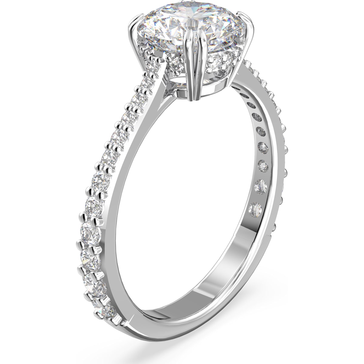 Constella Ring Set (2), Princess-Schliff, Weiß, Rhodiniert - CRYSTAL UNTERBERGER