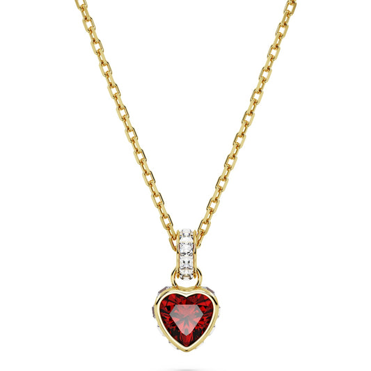 Stilla Anhänger Herz, Rot, Goldlegierungsschicht - CRYSTAL UNTERBERGER